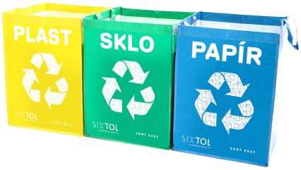 Waste Sorting Bags SORT EASY 3 BASIC, 30x30x40 cm, 3 x 36 l, 3pcs