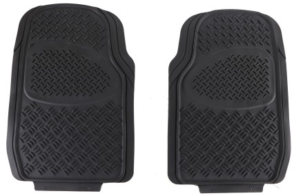 Universal Rubber Car Mats CAR MAT UNI SET 1, Front, 2pcs