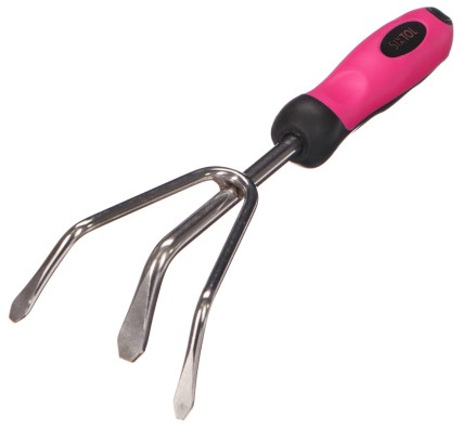 Hand cultivator GARDEN PINK ONE, stainless steel, 28 cm