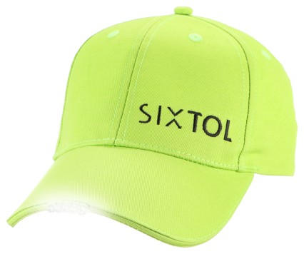 Baseball Cap with LED light B-CAP 25lm, rechargeable, USB, universal size, fluorescent green