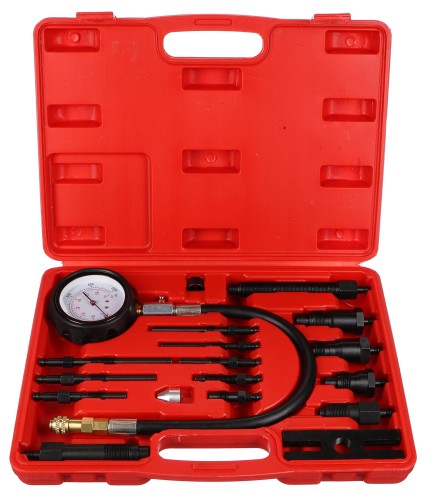 Compression Testing Kit for Diesel Engines MECHANIC ENGINE TESTER 19, 0-70bar, 19pcs