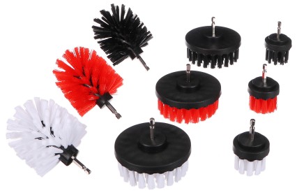 Car Cleaning Drill Brush Set CAR DETAILING DRILL BRUSH 9, 9pcs