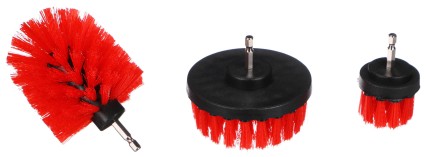 Medium Car Cleaning Drill Brush Set CAR DETAILING DRILL BRUSH 3 MEDIUM, 3pcs