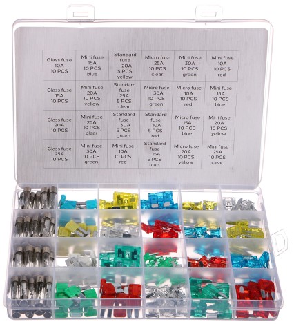 Automotive Blade and Glass Fuse Set MECHANIC FUSE SET 215