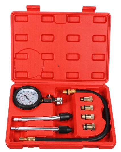 Compression Testing Kit for Petrol Engines MECHANIC ENGINE TESTER 8, 0-20bar, 8pcs