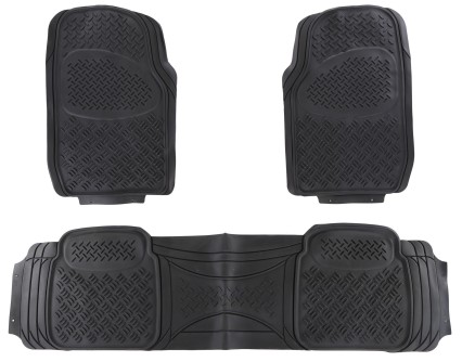 Universal Rubber Car Mats CAR MAT UNI SET 2, Complete, 3pcs