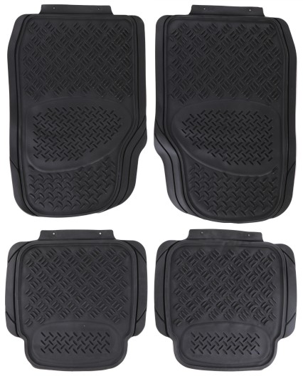 Universal Rubber Car Mats CAR MAT UNI SET 3, Complete, 4pcs