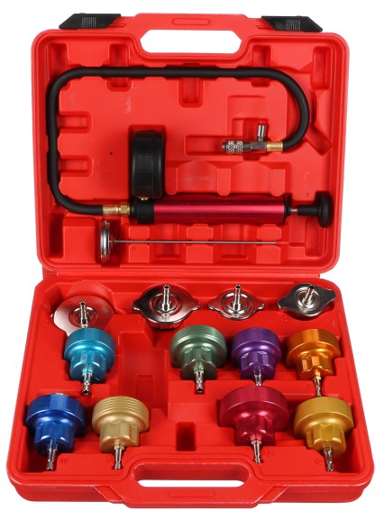 Cooling System Testing Kit MECHANIC COOLING TESTER 14, 0-2.5bar, 14pcs