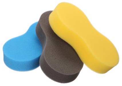 Car Wash Sponge CAR DETAILING WASH 3, 3pcs, Blue, Black, Yellow