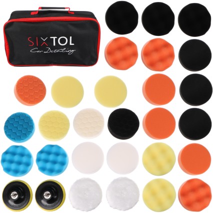 Car Cleaning Polishing Pads with Holder Set CAR DETAILING PAD 30, 30pcs