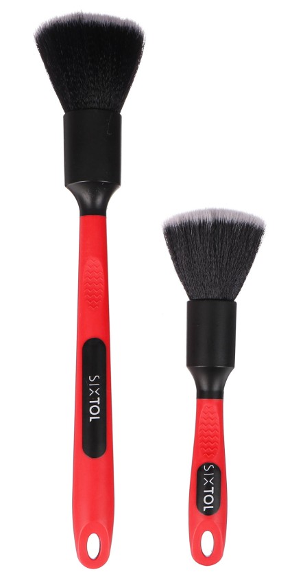 Precision Car Cleaning Brush Set with Ergo Handle CAR DETAILING BRUSH 2 PRO, 2pcs