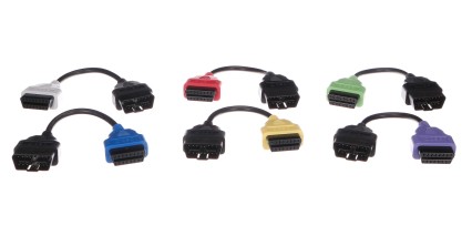 Complete FiatECUScan OBD-II Adapter Set for Cars MECHANIC CABLE SET 3, 6pcs