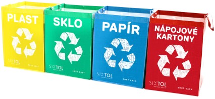 Waste Sorting Bags SORT EASY 4 CARTON, 30x30x40cm, 4x36l, 4pcs