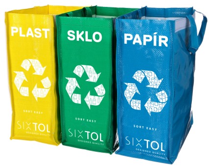 Waste Sorting Bags SORT EASY 3 SLIM, 18x30x40 cm, 3 x 22 l, 3 pcs