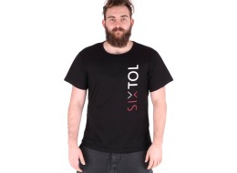 Men's T-shirt T-SHIRT, black, size L, 100% cotton