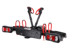 Towbar-mounted bike carrier E-BIKE 2 PREMIUM - 2 e-bikes, load capacity 60 kg, foldable