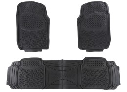 Universal rubber car mats CAR MAT UNI SET 2, complete, 3 pcs