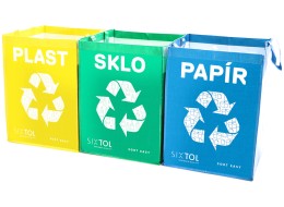 Recycling bags SORT EASY 3 BASIC, 30x30x40 cm, 3 x 36 l, 3 pcs