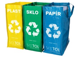Bags for sorted waste SORT EASY 3 SLIM, 18x30x40 cm, 3 x 22 l, 3 pcs