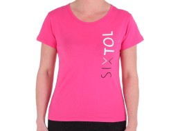 Women's T-shirt T-SHIRT, pink, size S, 100% cotton